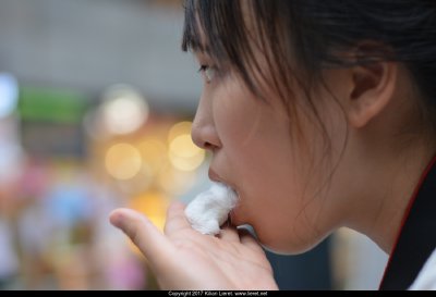 'Dragon Beard', a Korean speciality made of honey spun to thin threads. Korea 2017.