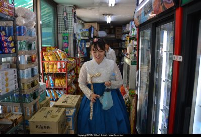 Traditional Korean clothing. Korea 2017.