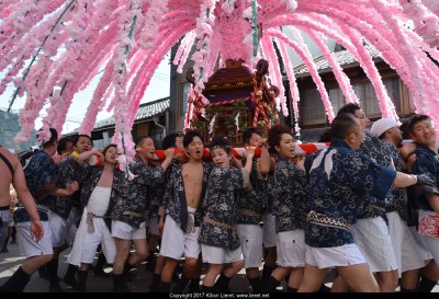 Japanese temple festival. Japan 2016.